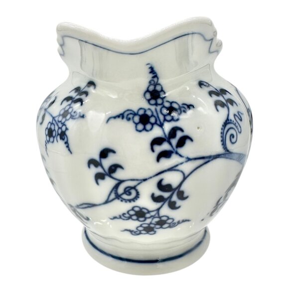 Blue Danube Porcelain Creamer White Blue Floral Motif Pitcher Elegant Design EUC - Picture 2 of 7